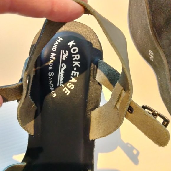 Almost NWOT Kork Ease Ava 2.0 Wedge Sandal Navy Blue 10 40 - Picture 6 of 8